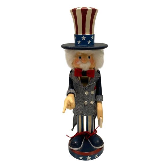 1997 Zims Uncle Sam Collectible Wooden Nutcracker Patriot American July 4 Rare - Picture 11 of 11